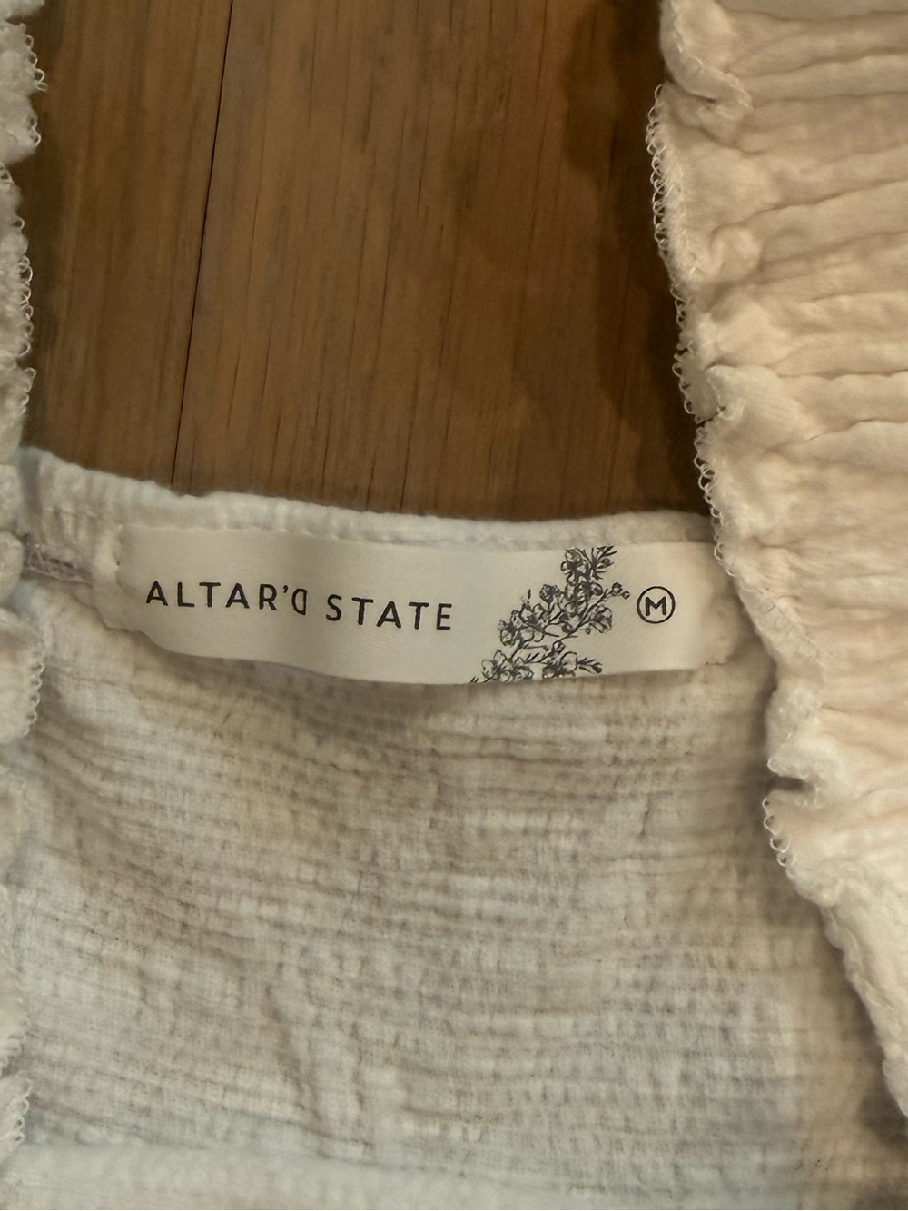 Altar'd State Cream Ruffled Square-Neck Tank - Picture 2 of 3